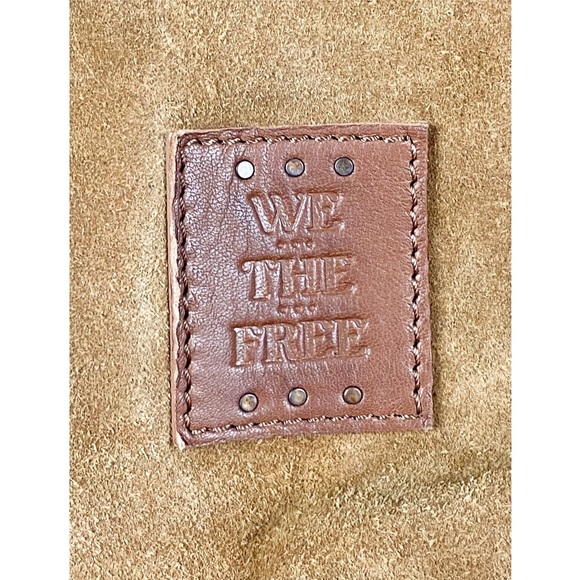 Free People We The Free Outlander Suede Leather Sling Bag, Cognac - Picture 13 of 13